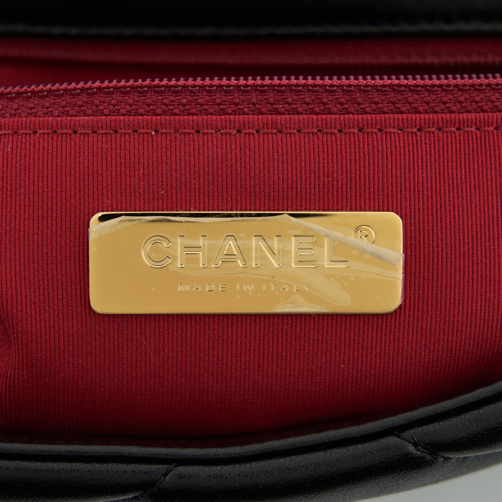 CHANEL SMALL 19 BAG LAMBSKIN BLACK WITH GOLD AND SILVER HARDWARE