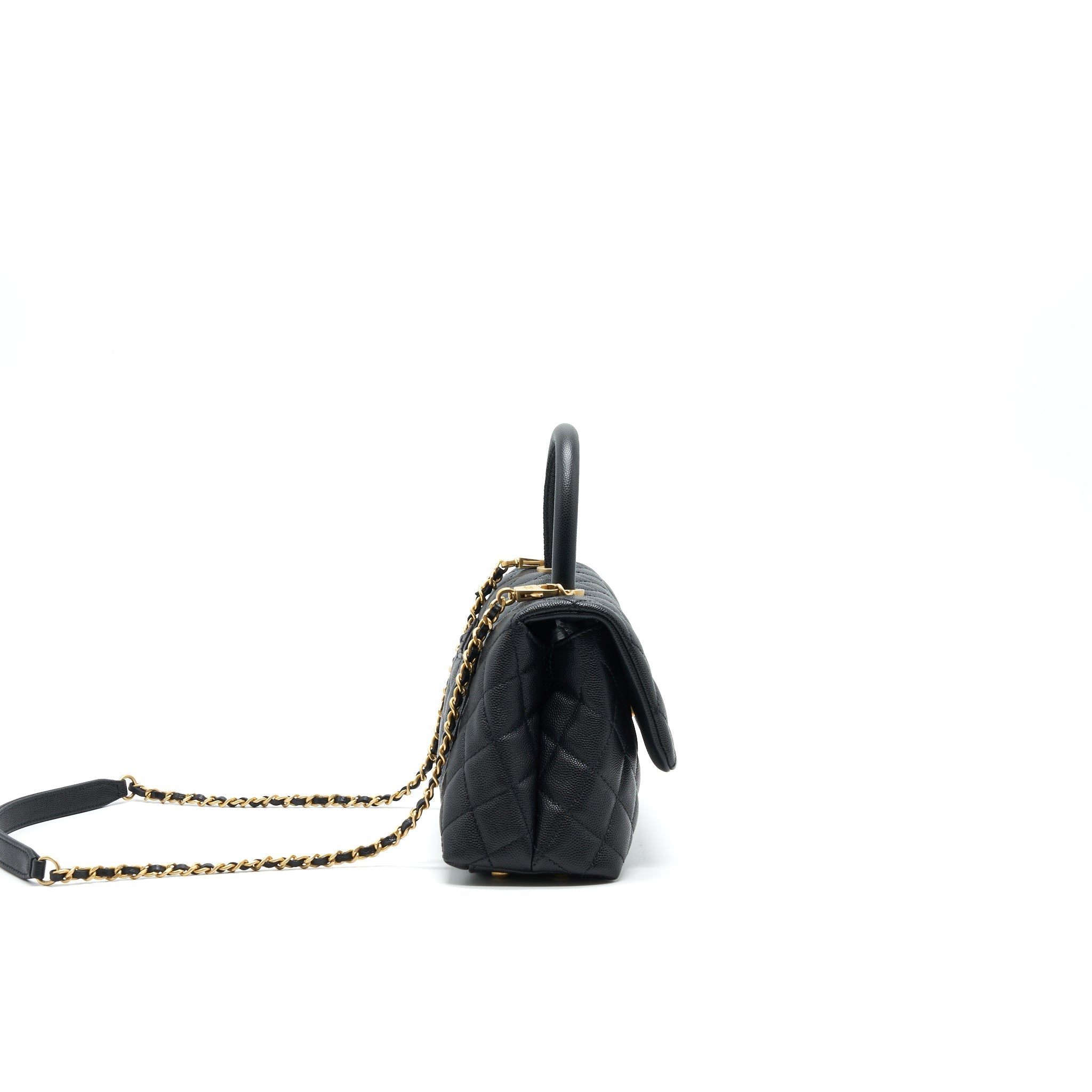 CHANEL CAVIAR QUILTED MINI COCO HANDLE FLAP BAG