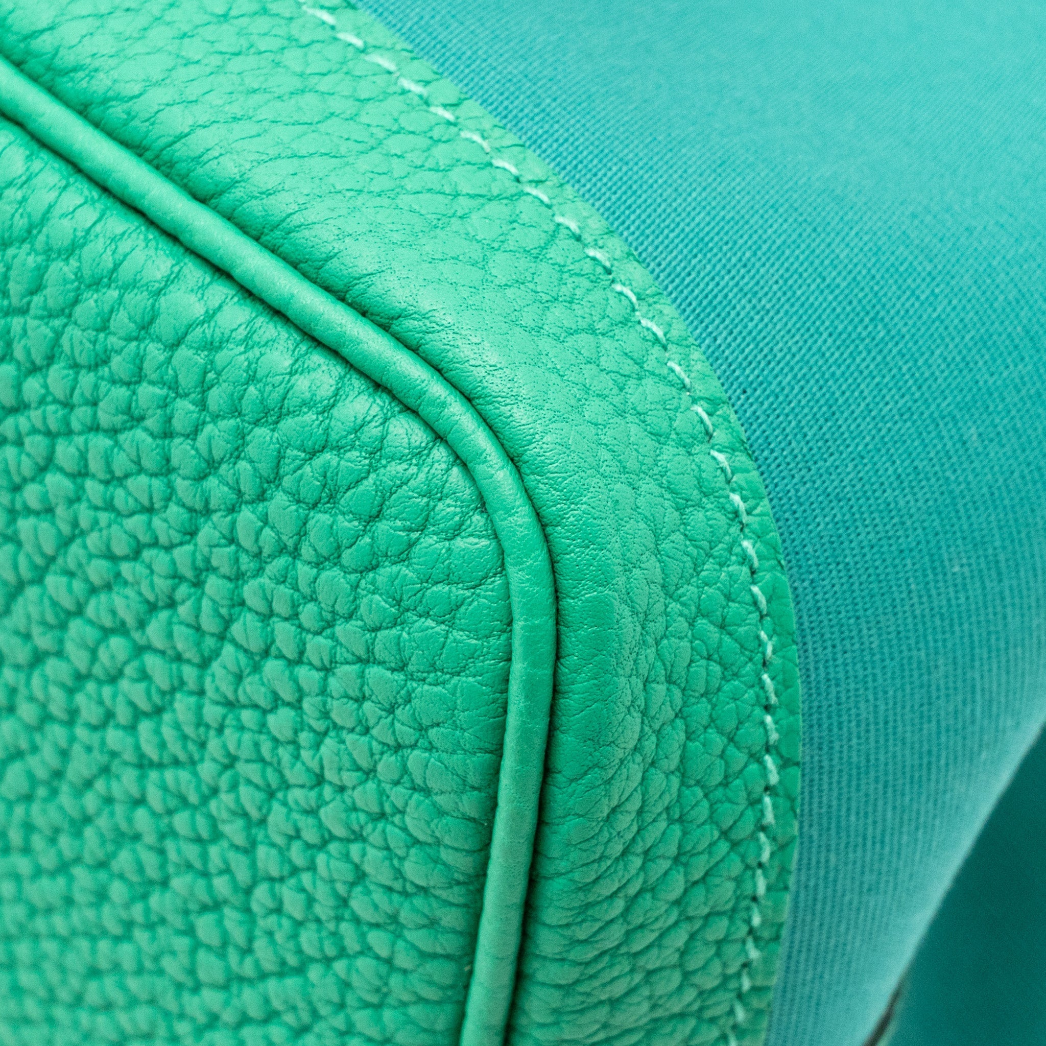 HERMES GARDEN PARTY 30 CANVAS/NEGONDA VERT VERONE-MENTHE/MENTHE SHW
