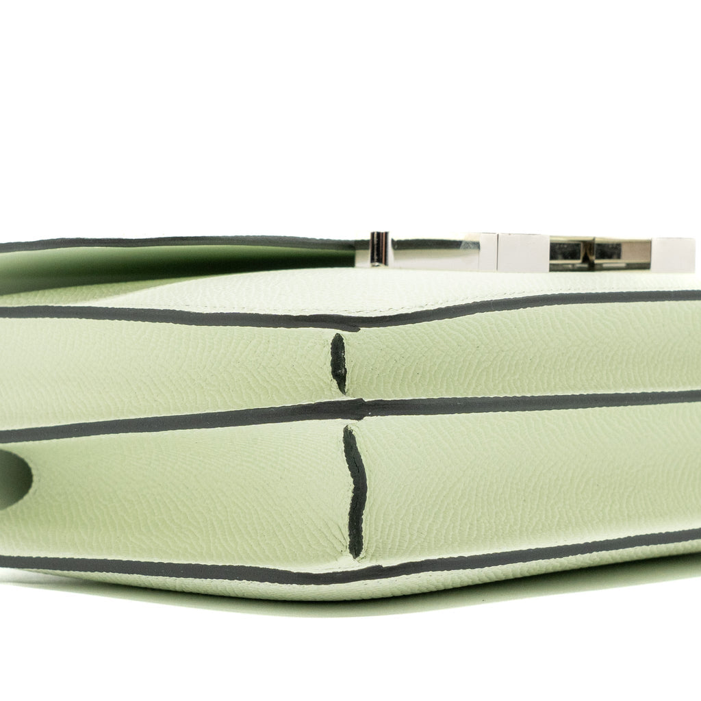 HERMES MINI CONSTANCE EPSOM VERT FIZZ SHW
