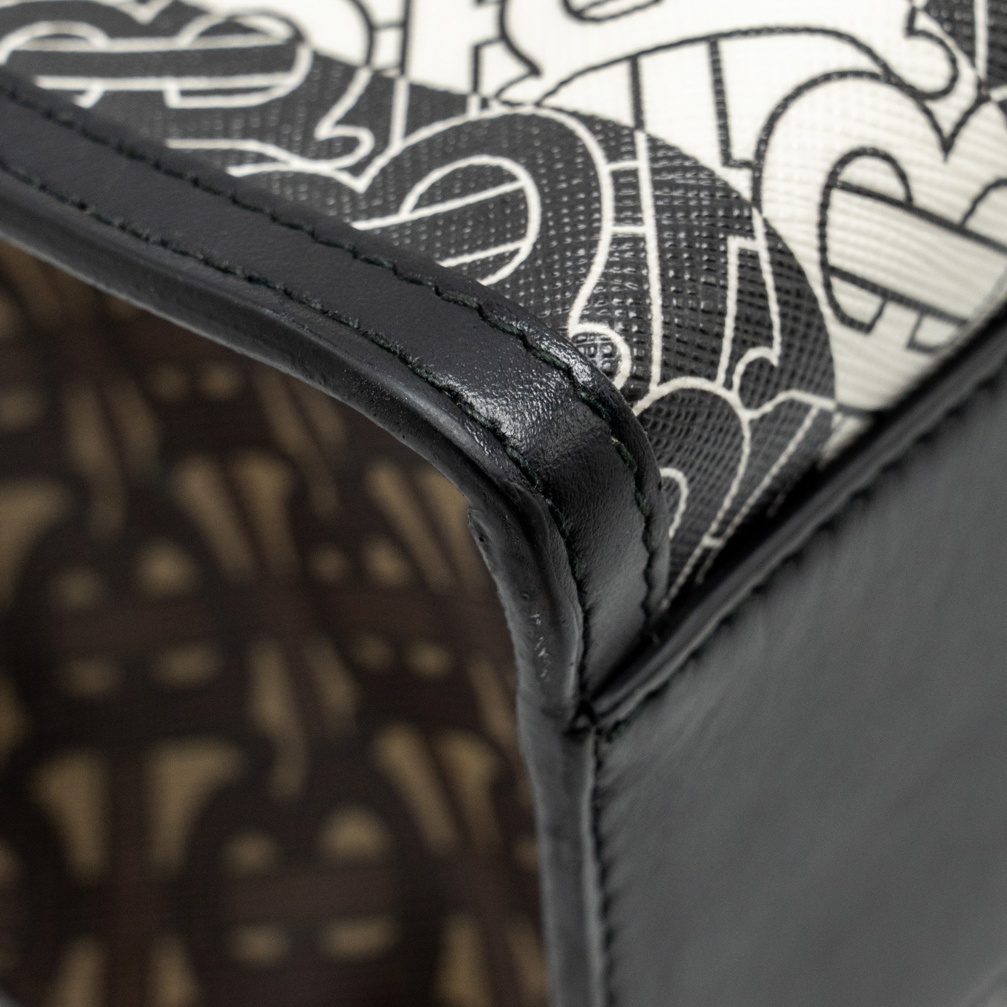BURBERRY TB MONOGRAM STRIPE TOTE BAG CANVAS/LEATHER MULTICOLOUR GHW