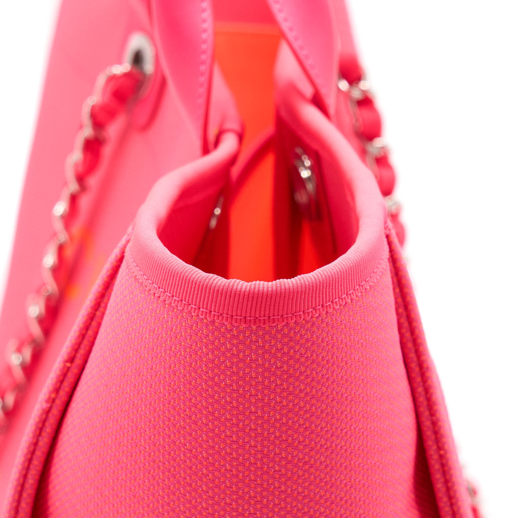 CHANEL DEAUVILLE TOTE BAG HOT PINK SHW