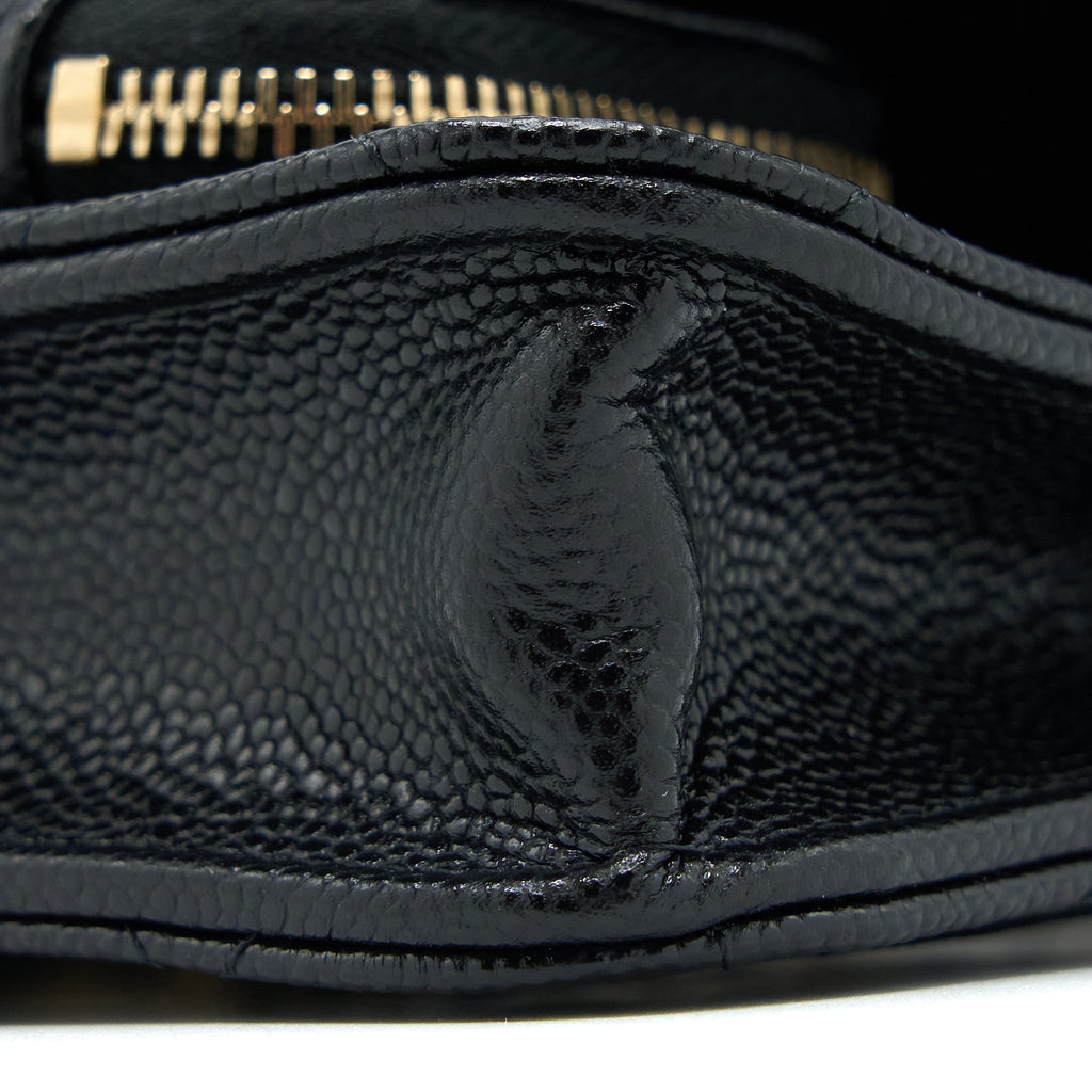 CHANEL MINI BUSINESS AFFINITY CAVIAR BLACK LGHW (MICROCHIP)