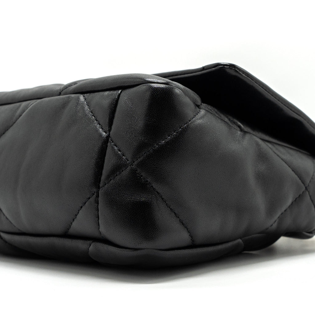 CHANEL SMALL 19 BAG LAMBSKIN BLACK MULTICOLOUR HARDWARE(MICROCHIP)