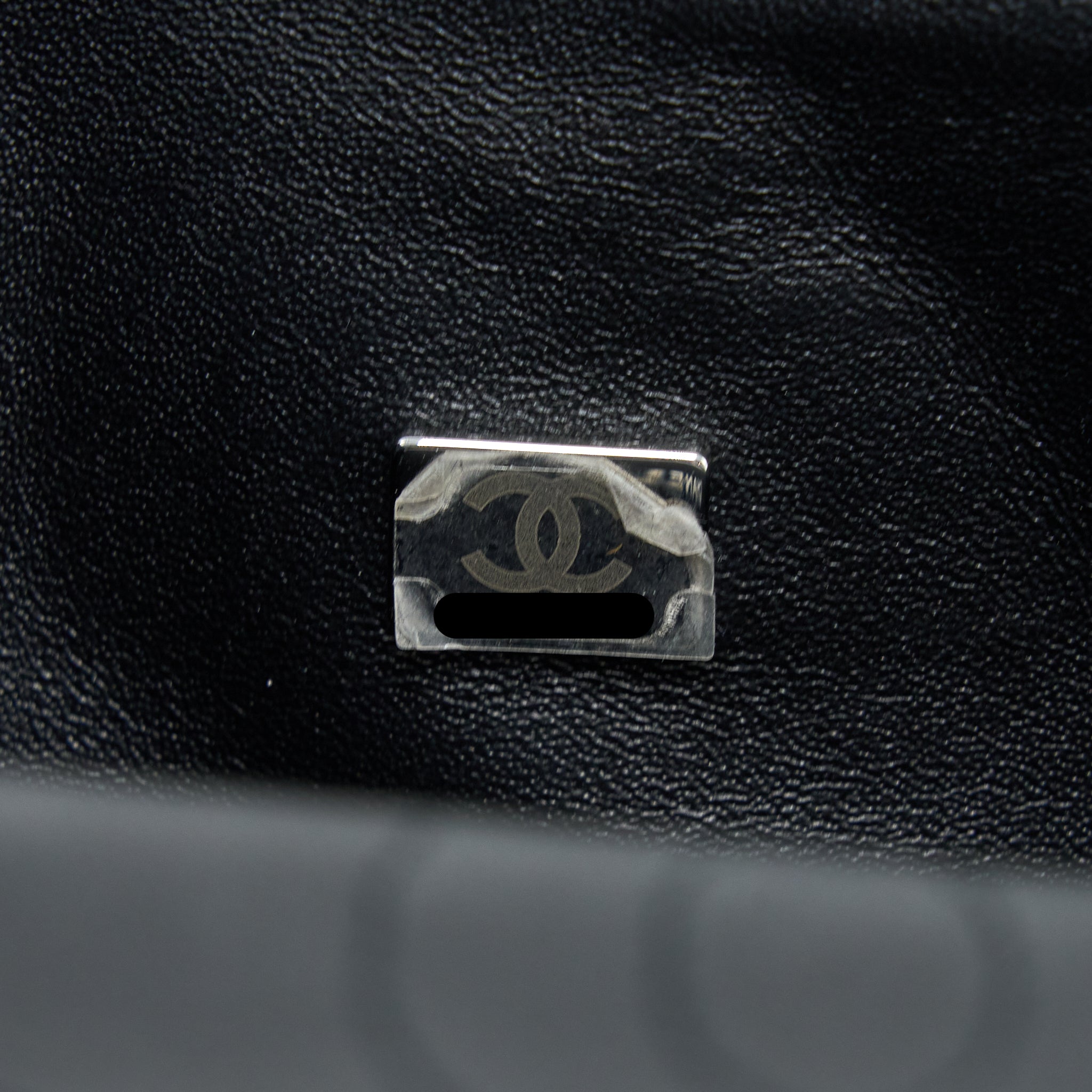 CHANEL SMALL 2.55 REISSUE FLAP BAG AGED CALFSKIN SO BLACK WITH BLACK HARDWARE (MICROCHIP)
