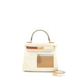 HERMES KELLY 25 COLORMATIC SWIFT NATA/CHAI/LIME/MAUVE SYLVESTRE GHW