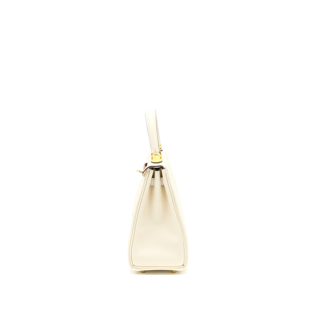 HERMES KELLY 25 COLORMATIC SWIFT NATA/CHAI/LIME/MAUVE SYLVESTRE GHW
