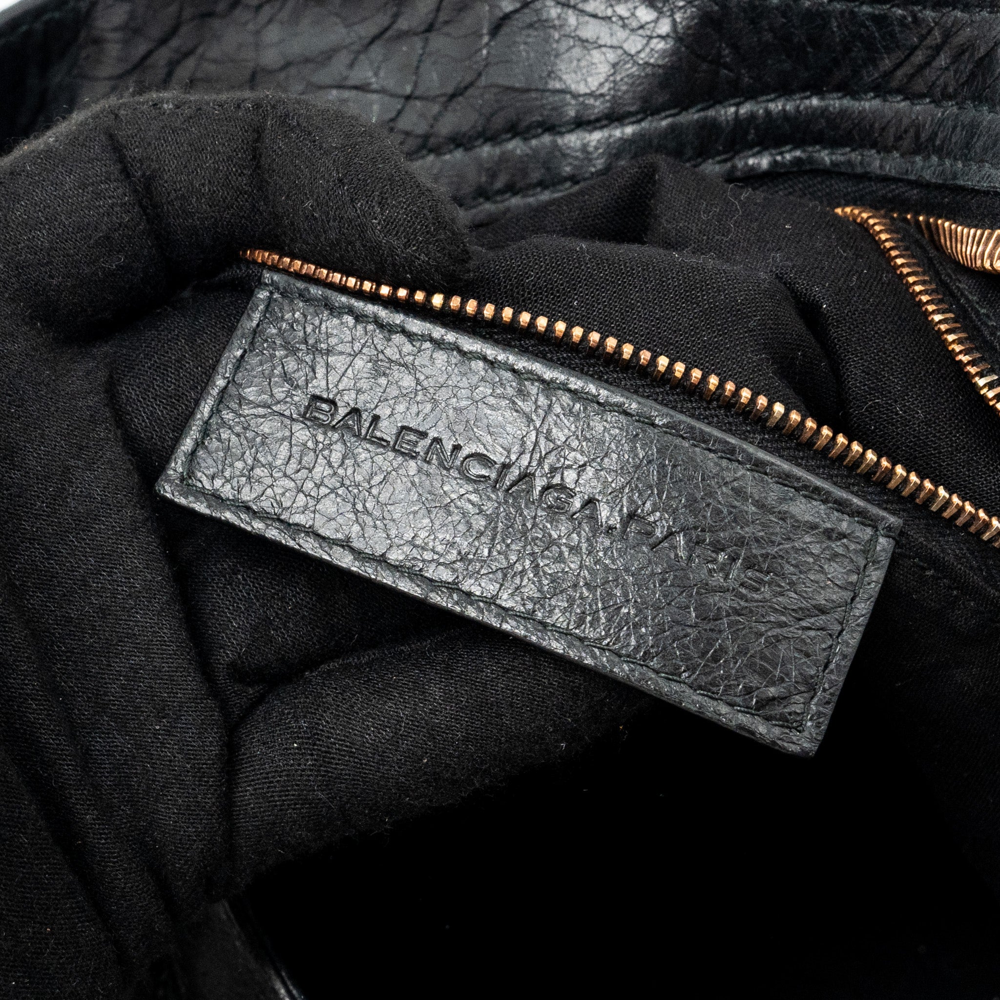 BALENCIAGA GIANT CITY BAG LEATHER BLACK RGHW