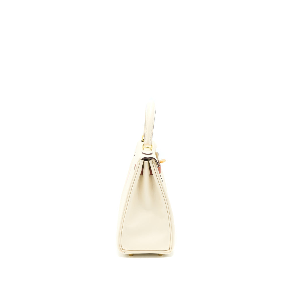 HERMES KELLY 25 COLORMATIC SWIFT NATA/CHAI/LIME/MAUVE SYLVESTRE GHW