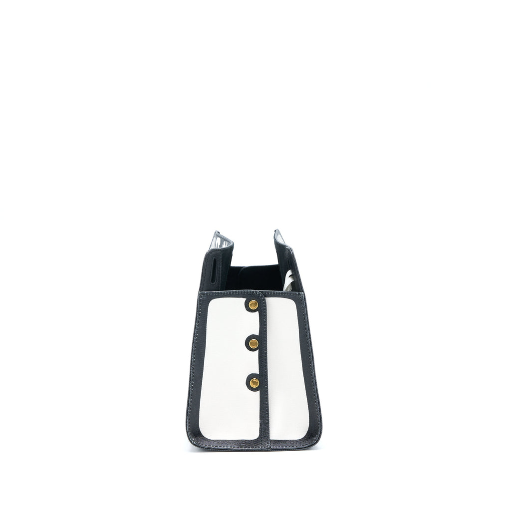 FENDI X VIDES COATED CANVAS PEEKABOO DEFENDER COVER WHITE BLACK