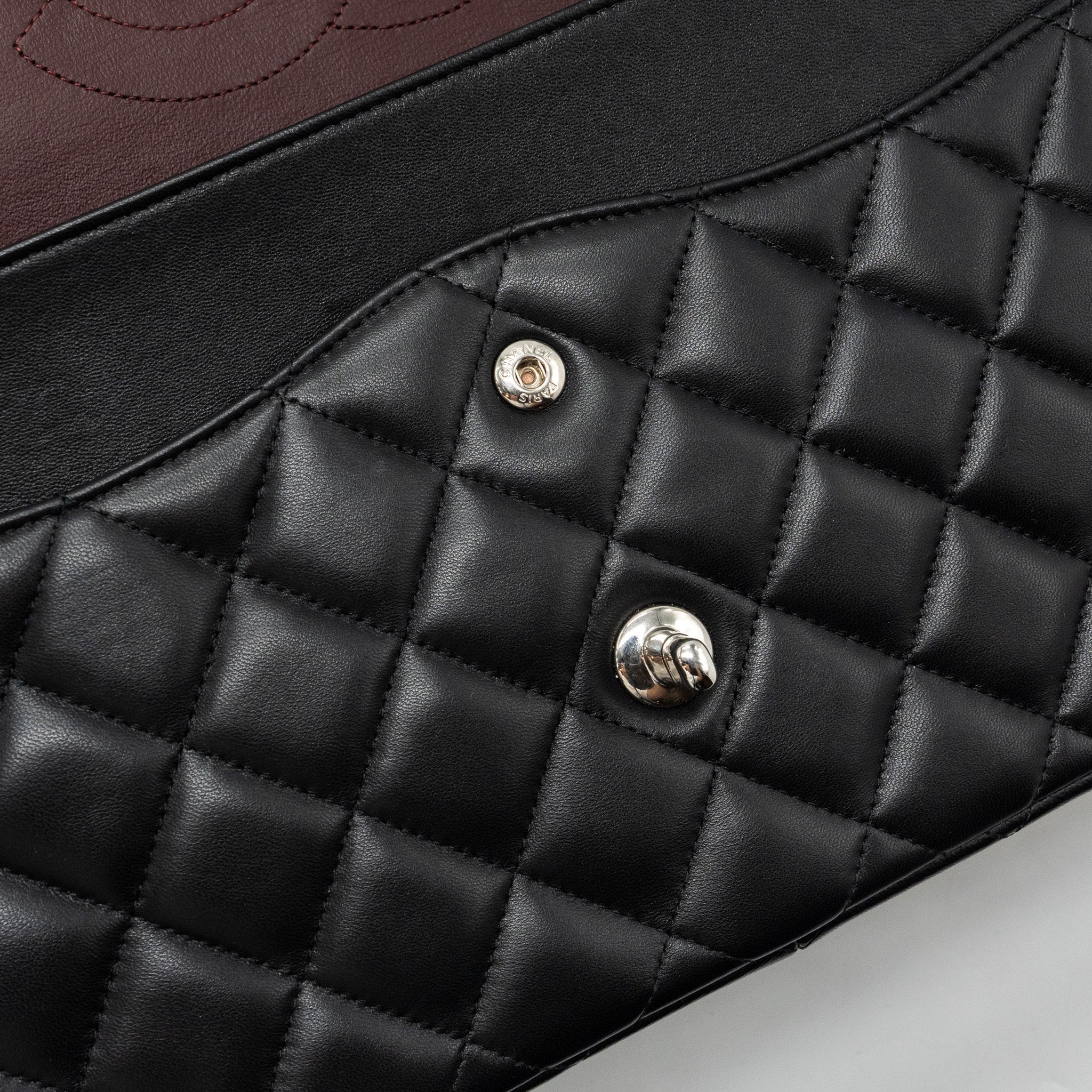 CHANEL JUMBO CLASSIC DOUBLE FLAP BAG LAMBSKIN BLACK SHW