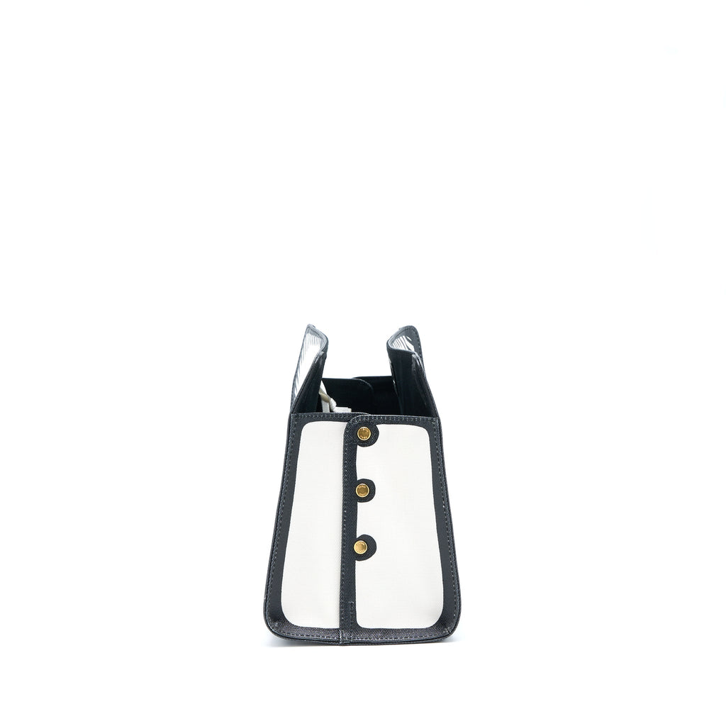 FENDI X VIDES COATED CANVAS PEEKABOO DEFENDER COVER WHITE BLACK