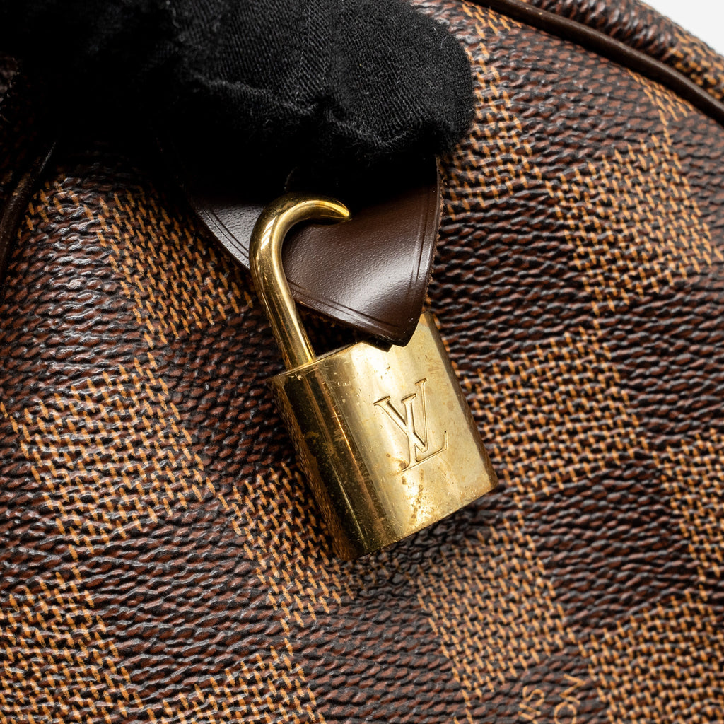 LOUIS VUITTON SPEEDY 25 DAMIER EBENE CANVAS GHW
