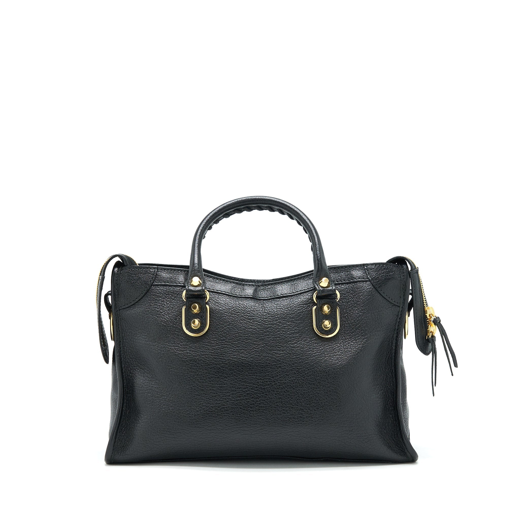 BALENCIAGA METALLIC EDG CITY S BAG BLACK GHW