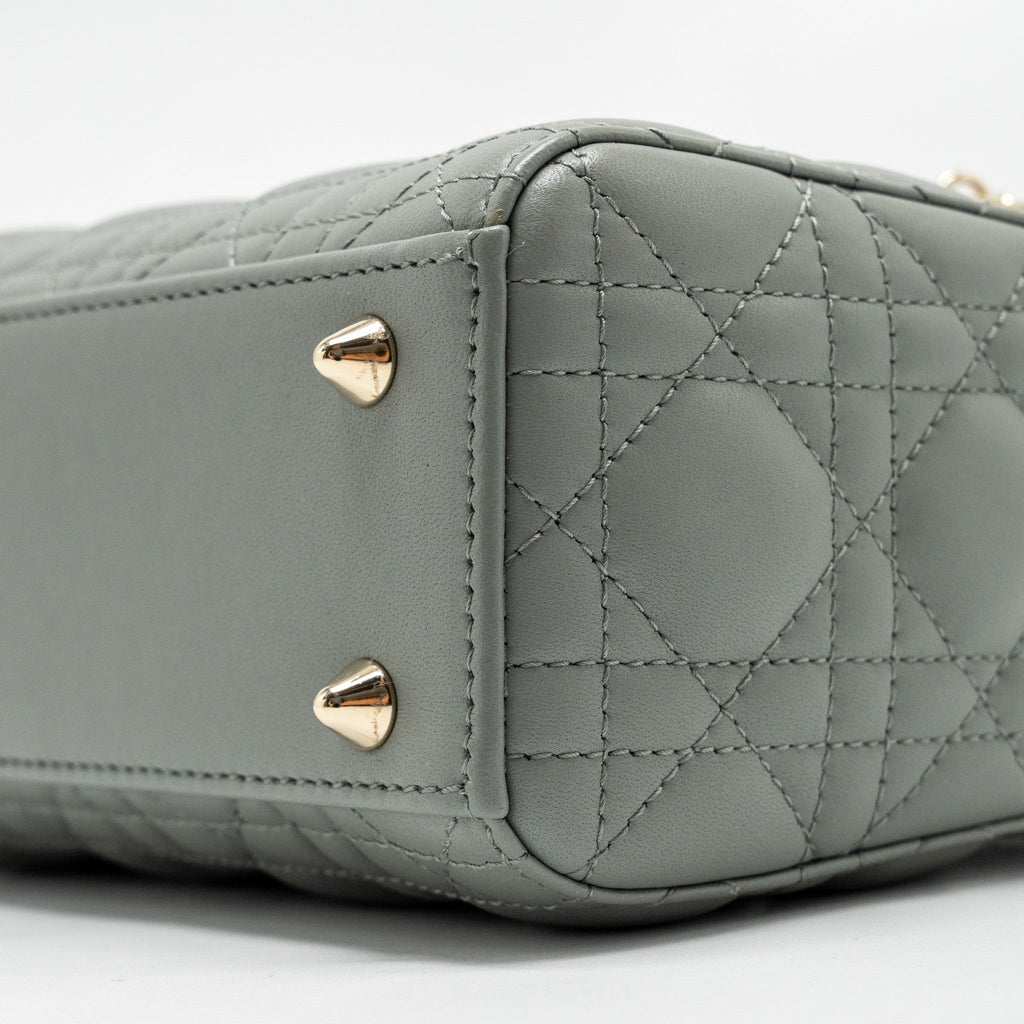 DIOR MY ABC SMALL LADY DIOR LAMBSKIN LIGHT GREY LGHW