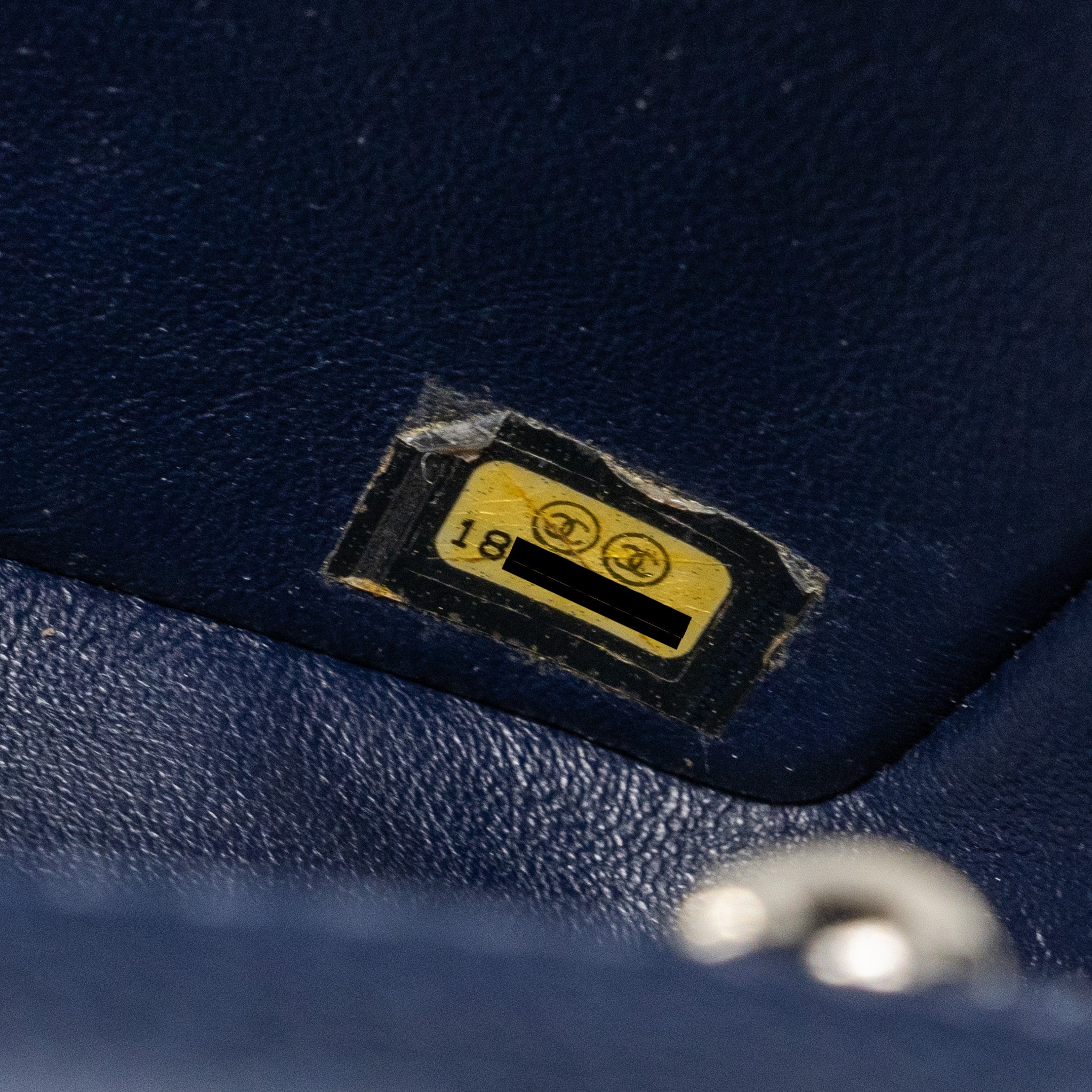 CHANEL CLASSIC MINI RECTANGULAR FLAP BAG CAVIAR NAVY SHW