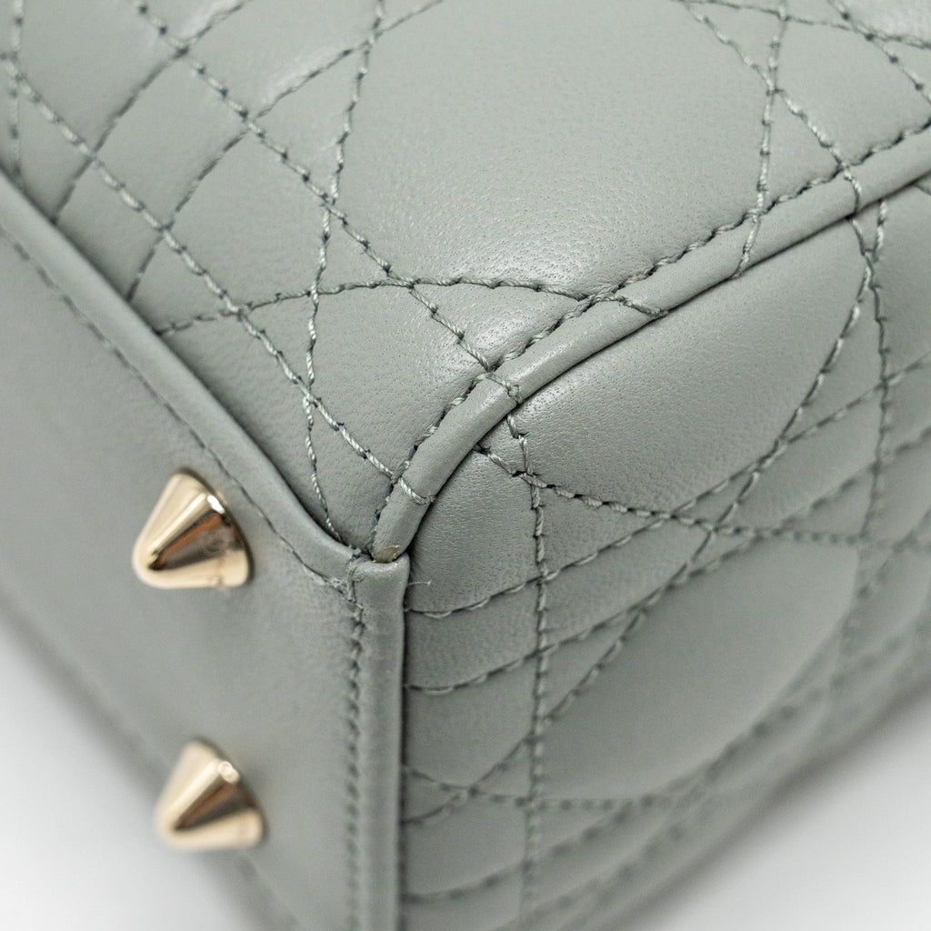 DIOR MY ABC SMALL LADY DIOR LAMBSKIN LIGHT GREY LGHW