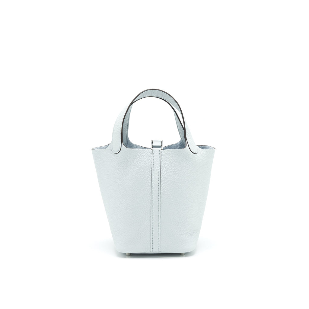 HERMES PICOTIN 18 LOCK BAG 08 BLUE PALE SHW