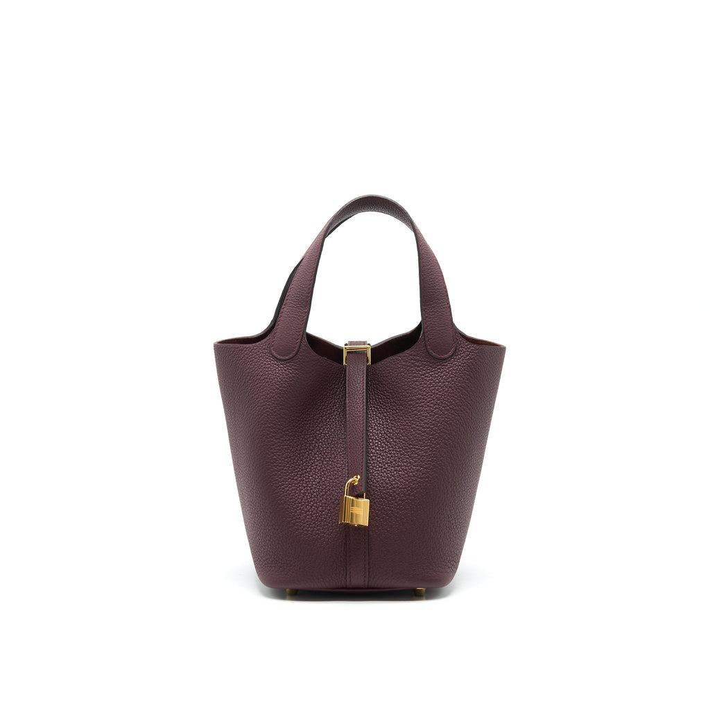 HERMES PICOTIN 18 LOCK BAG 57 BORDEAUX GHW