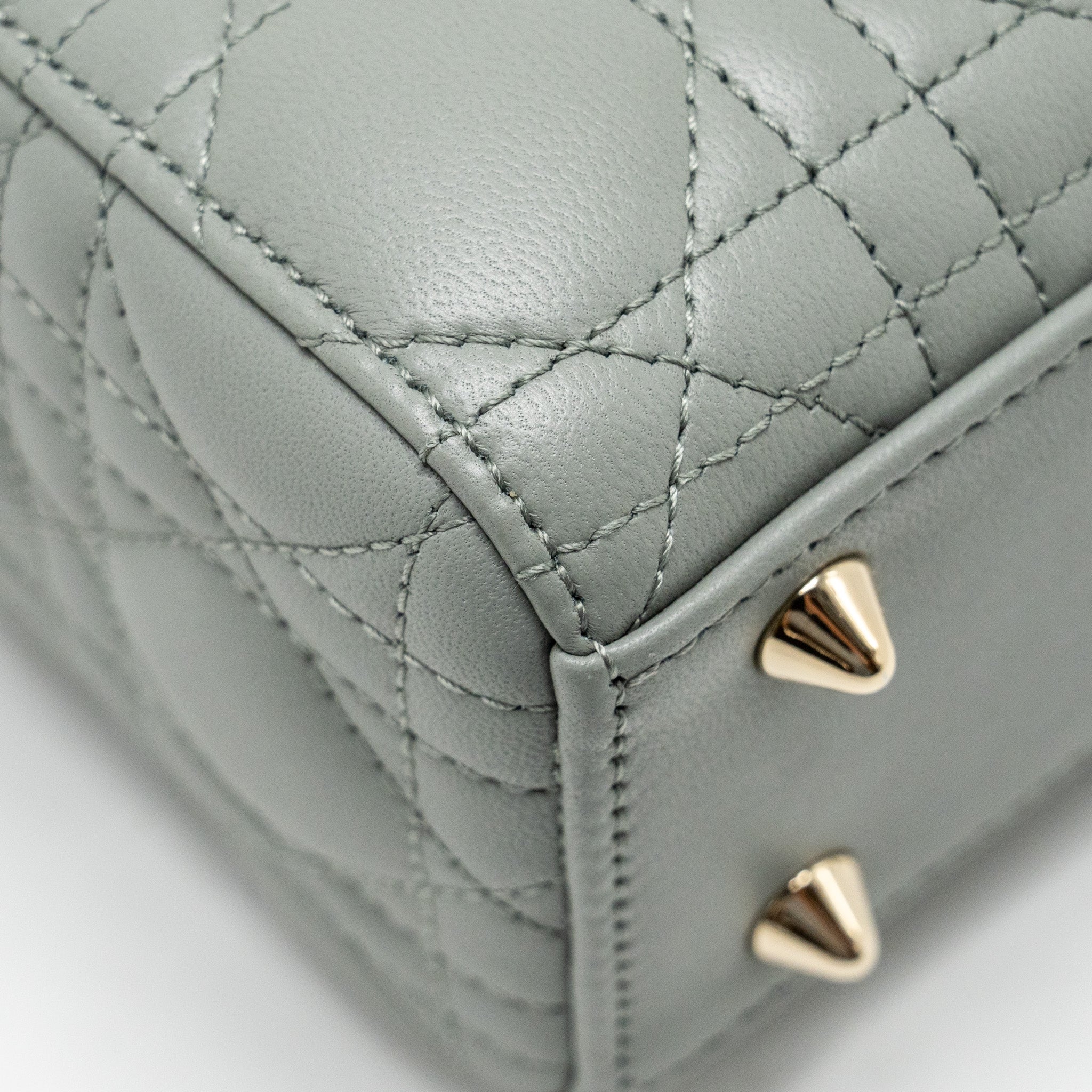 DIOR MY ABC SMALL LADY DIOR LAMBSKIN LIGHT GREY LGHW