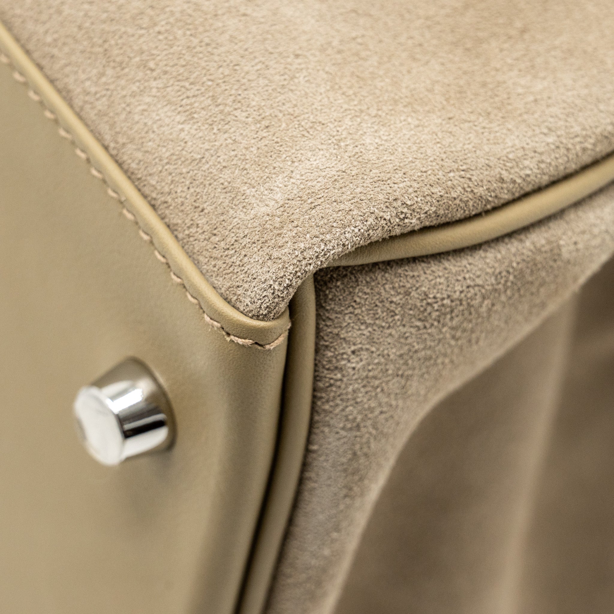HERMES MAXI KELLY 42 GRIZZLY/SWIFT GRIS CAILLOU / BEIGE MARFA SHW