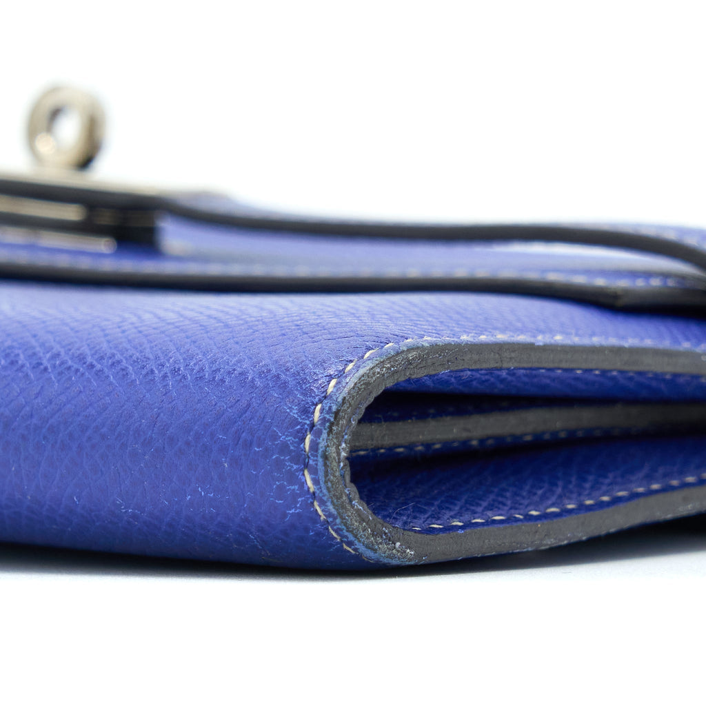 HERMES KELLY LONG WALLET EPSOM BLUE SHW