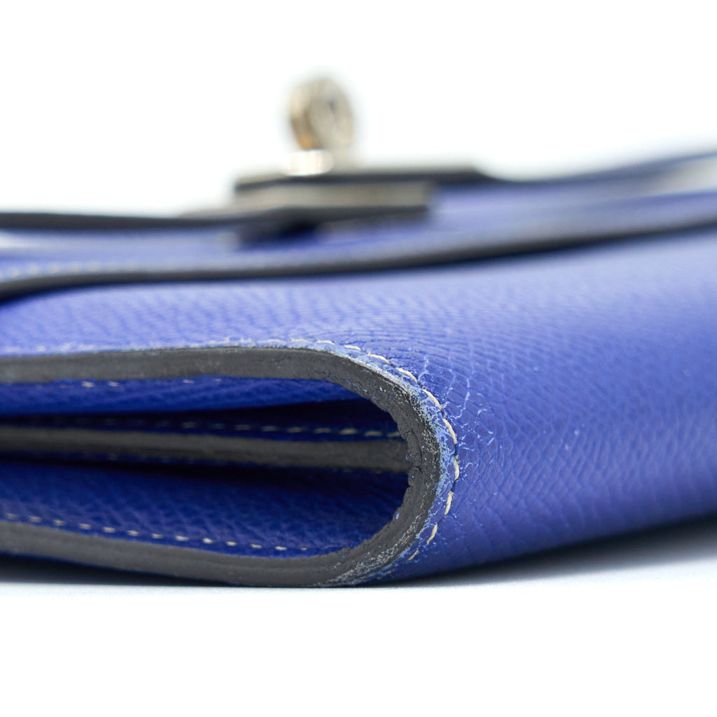 HERMES KELLY LONG WALLET EPSOM BLUE SHW