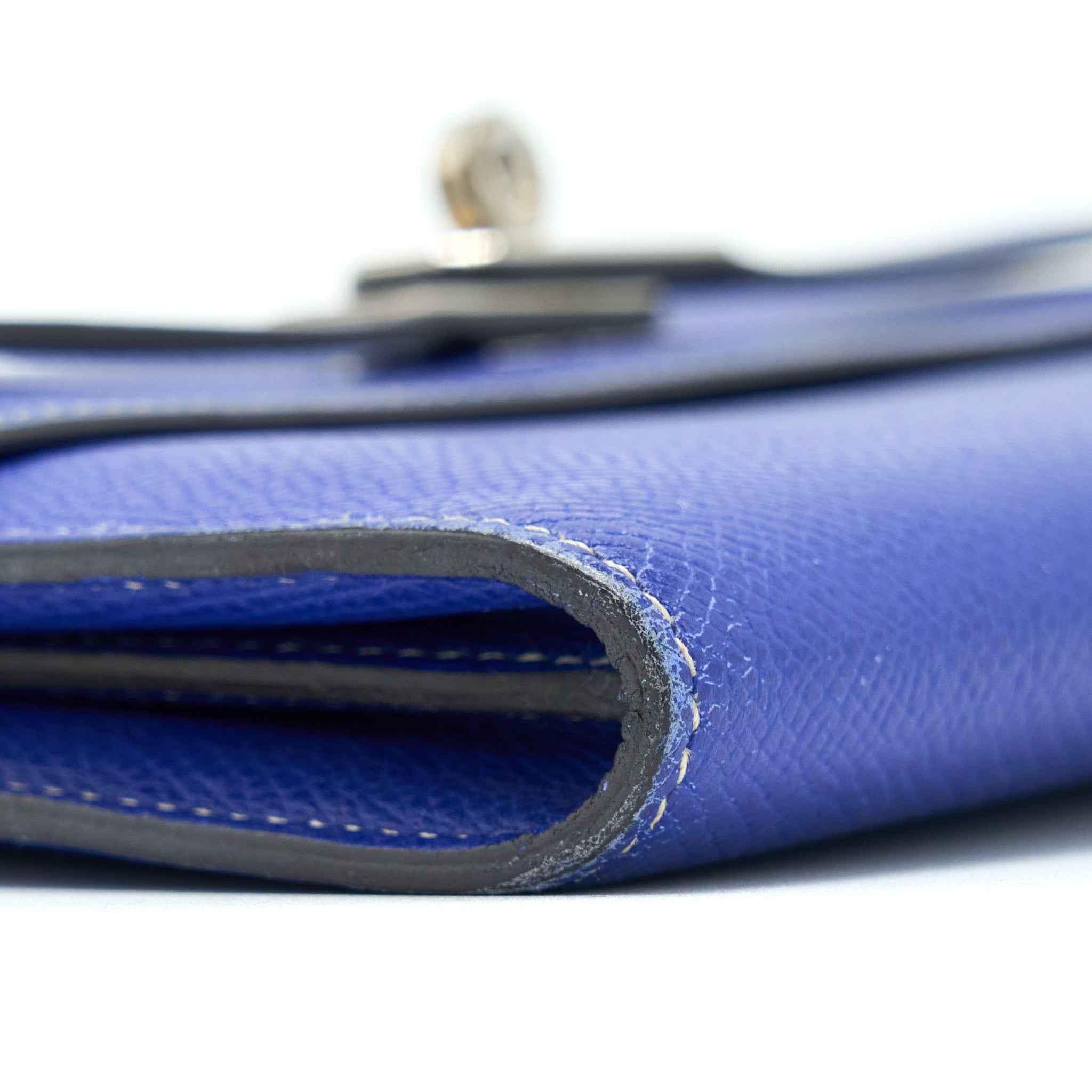 HERMES KELLY LONG WALLET EPSOM BLUE SHW