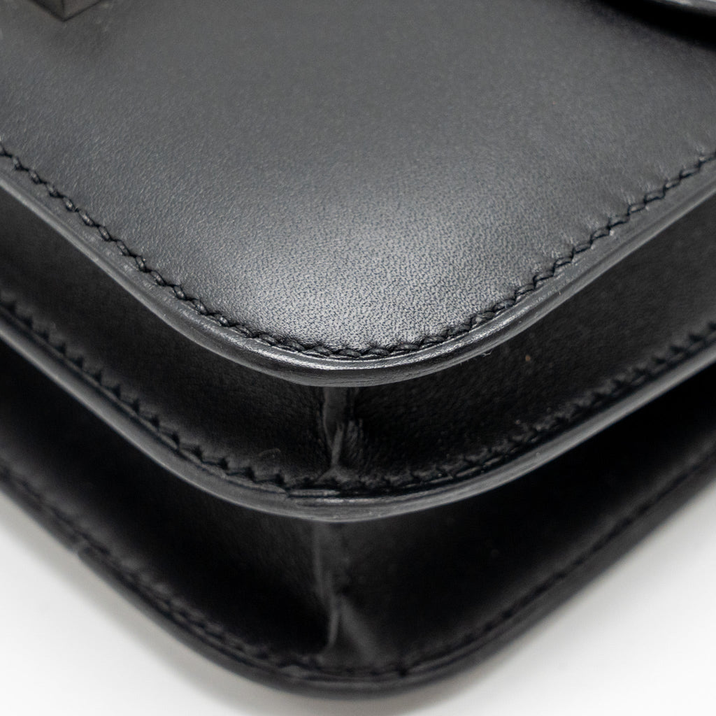 HERMES MINI CONSTANCE STUDIO DISCO LIMITED MONSIEUR LEATHER BLACK SHW