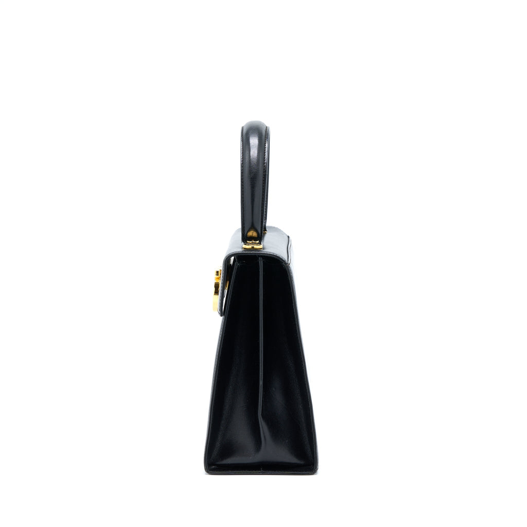 FERRAGAMO VINTAGE GANCINC BAG BLACK GHW