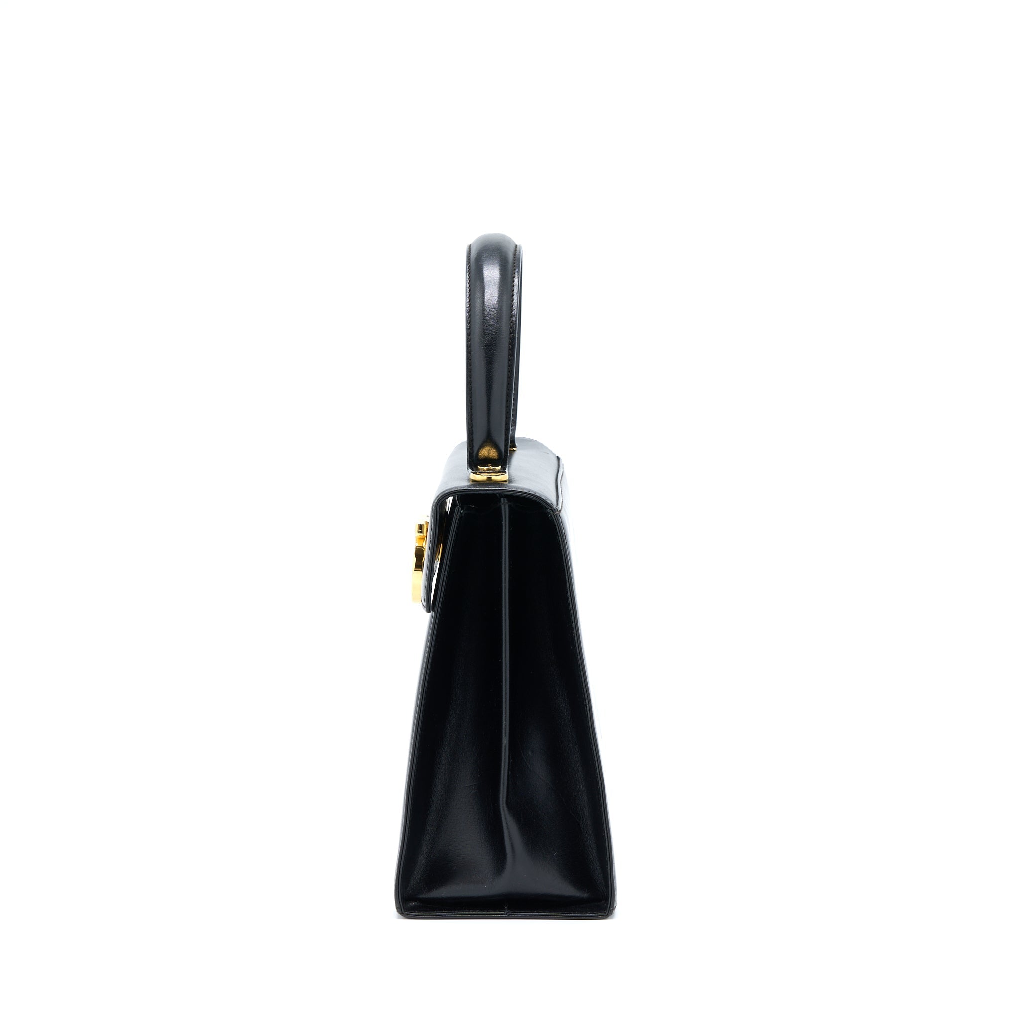 FERRAGAMO VINTAGE GANCINC BAG BLACK GHW