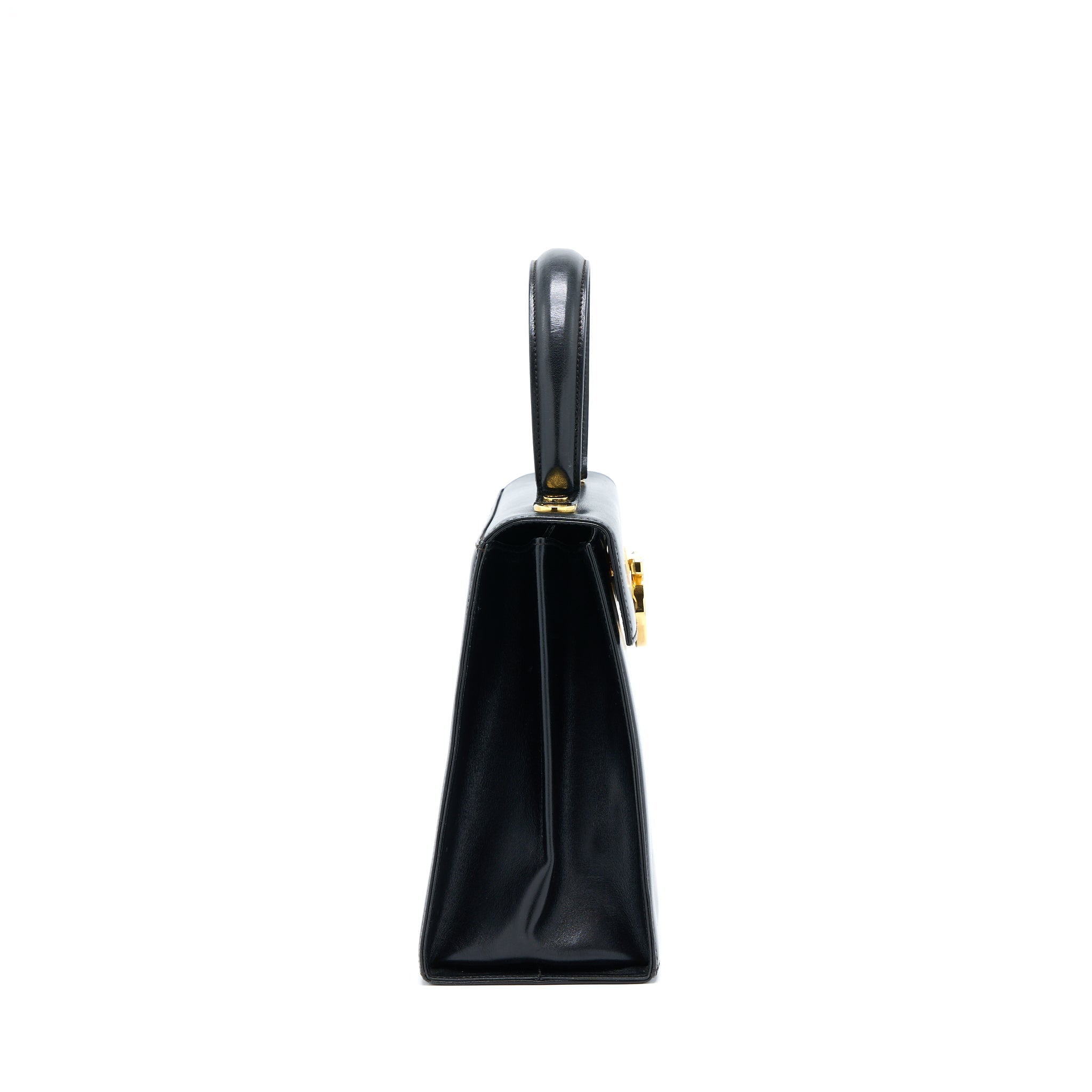 FERRAGAMO VINTAGE GANCINC BAG BLACK GHW