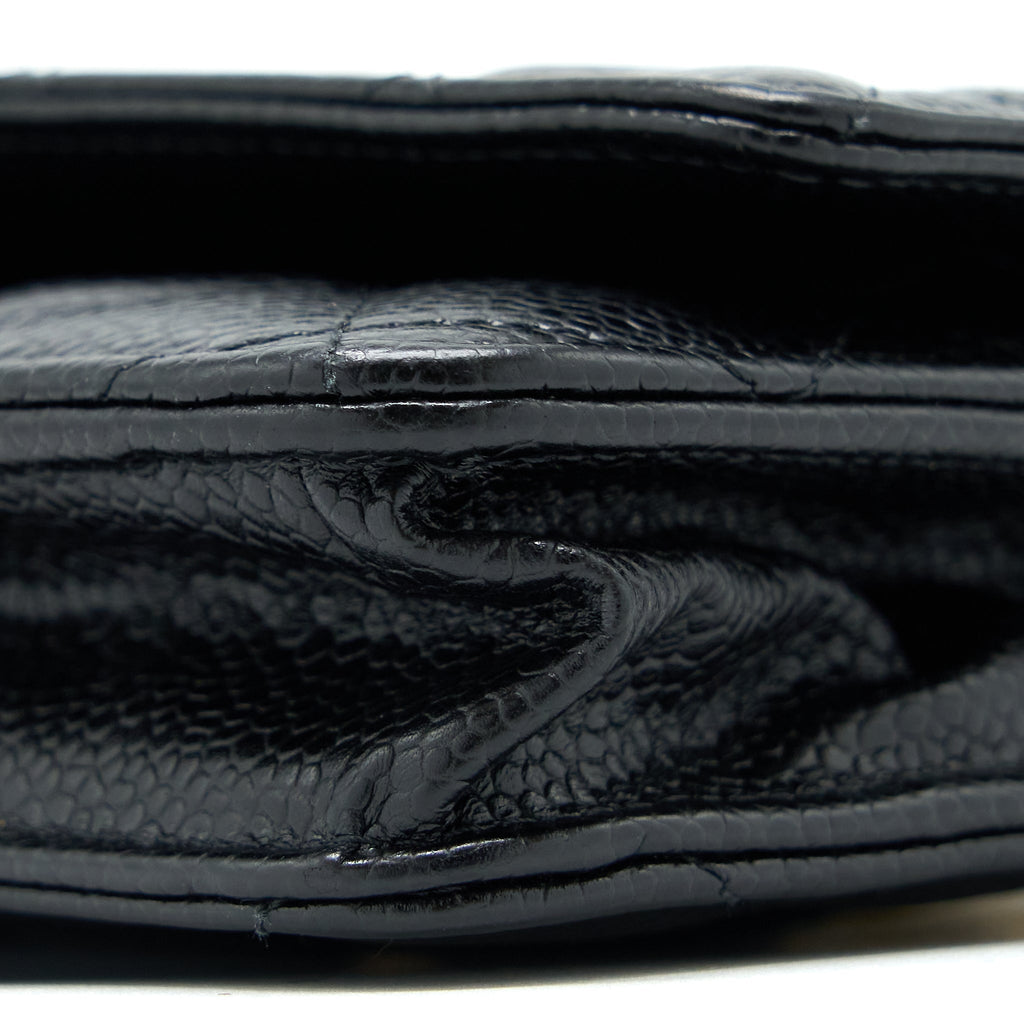 CHANEL CLASSIC WALLET ON CHAIN CAVIAR BLACK GHW