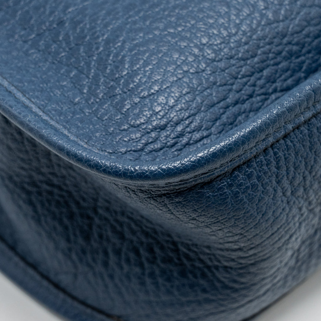 HERMES EVELYNE 33 LEATHER BLUE GHW