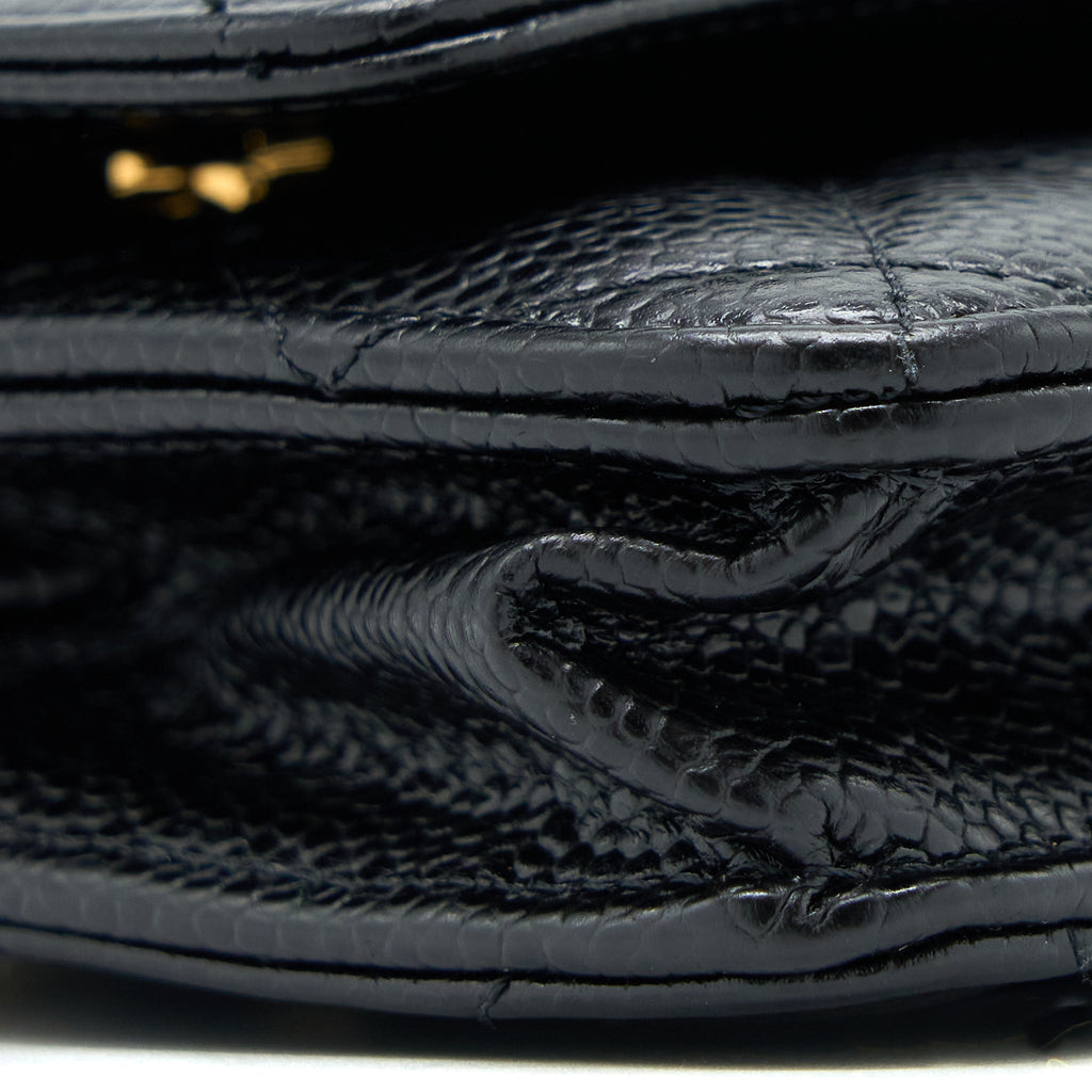 CHANEL CLASSIC WALLET ON CHAIN CAVIAR BLACK GHW