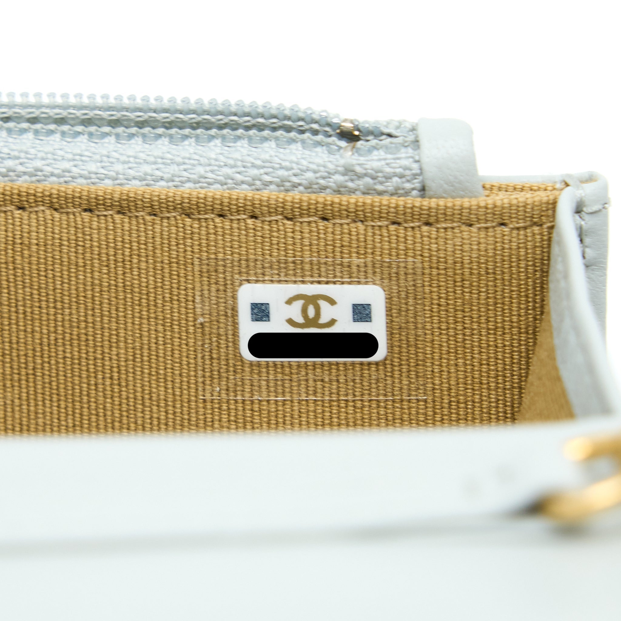 CHANEL 23C PEARL CRUSH MINI FLAP BAG LAMBSKIN LIGHT GREY BRUSHED GHW (MICROCHIP)