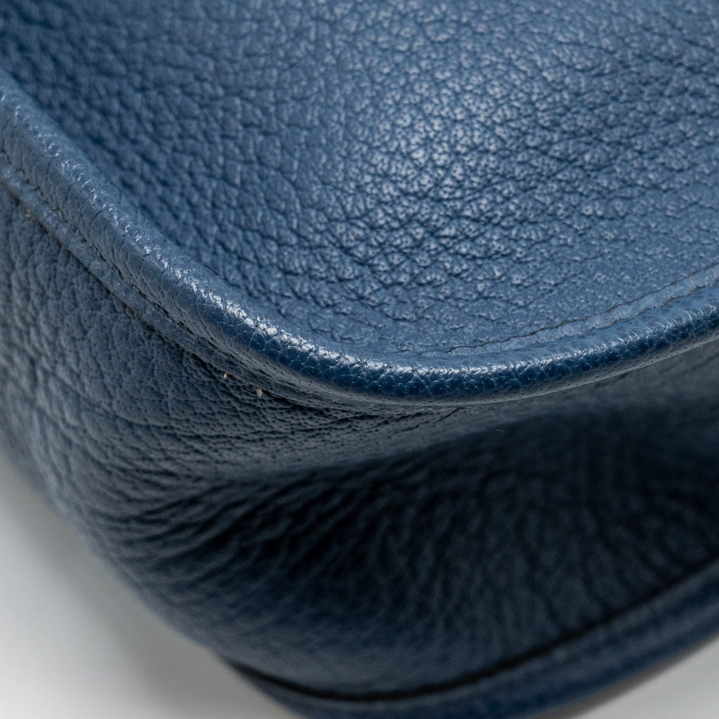 HERMES EVELYNE 33 LEATHER BLUE GHW