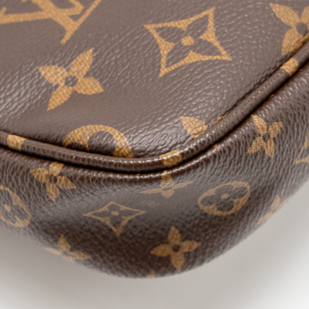 LOUIS VUITTON MULTI POCHETTE ACCESSORIES ROSE CLAIR STRAP MONOGRAM CANVAS GHW