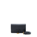 DIOR SADDLE BELT POUCH GRAINED CALFSKIN BLACK GHW