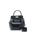 HERMES TOOLBOX 20 MAT CROCODILE/SWIFT BLACK SHW