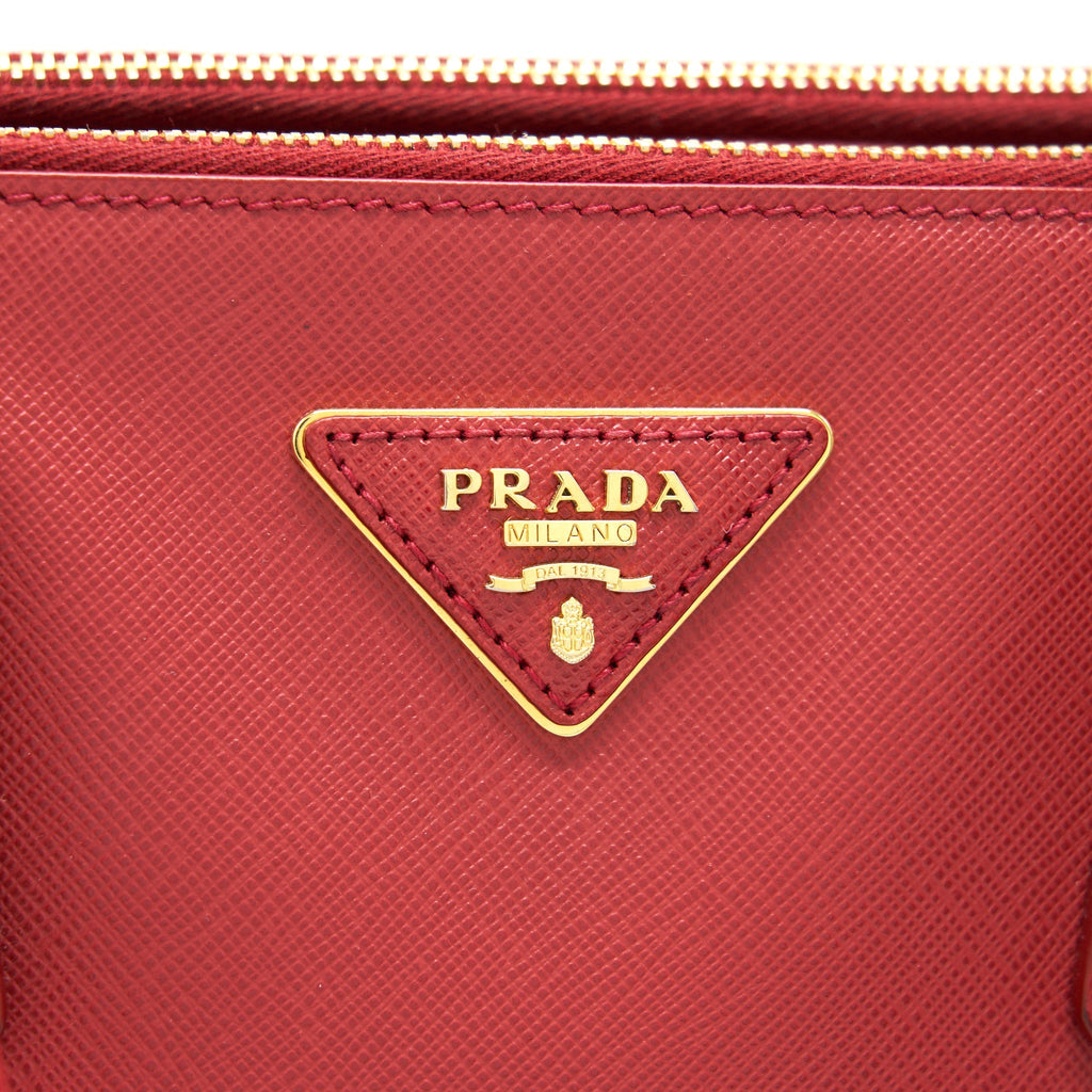 PRADA SAFFIANO TOTE BAG RED WITH GHW