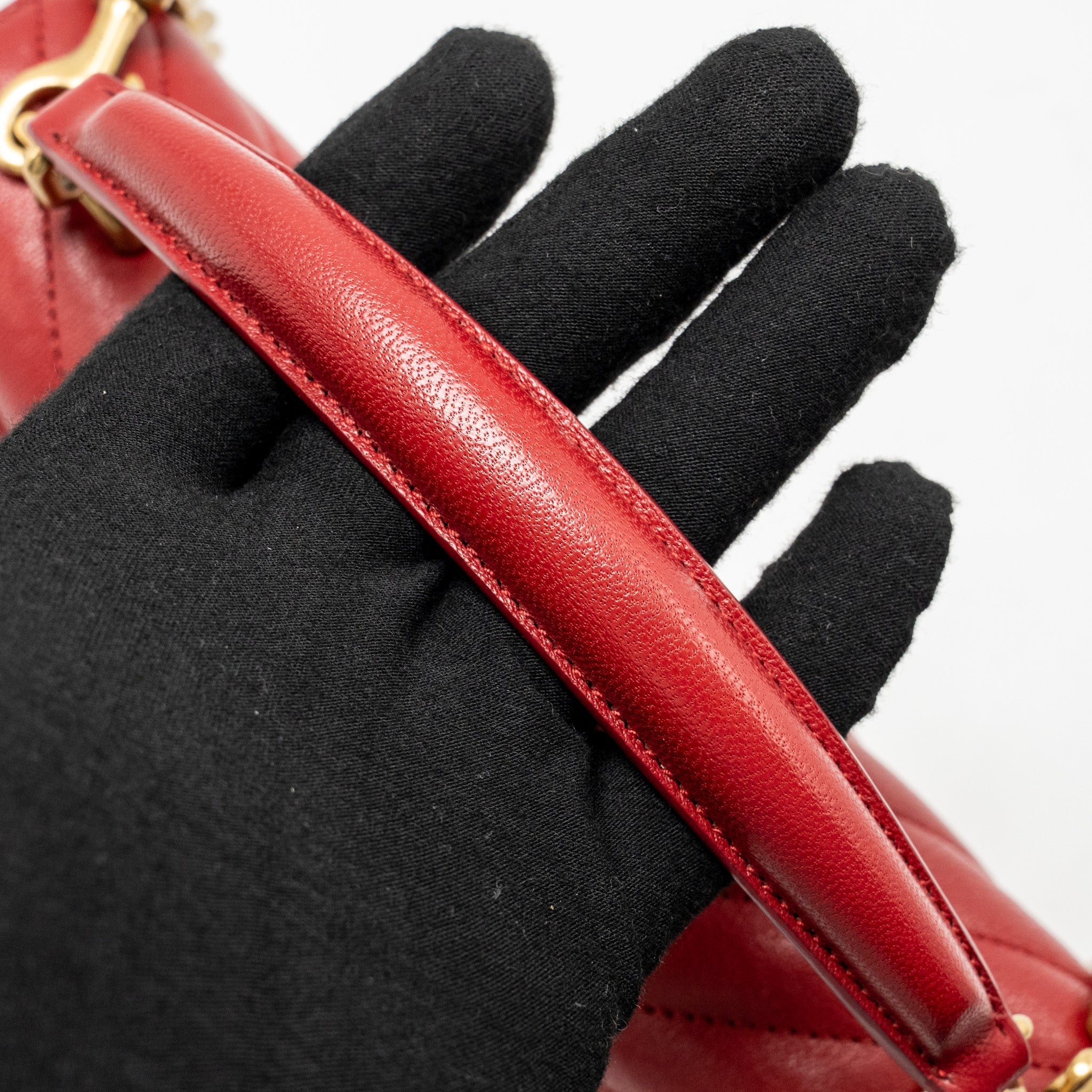 SAINT LAURENT/YSL MEDIUM ENVELOPE BAG LEATHER RED GHW
