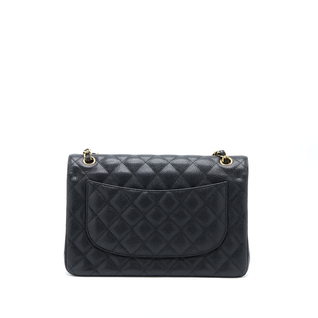 CHANEL JUMBO CLASSIC DOUBLE FLAP BAG CAVIAR BLACK GHW