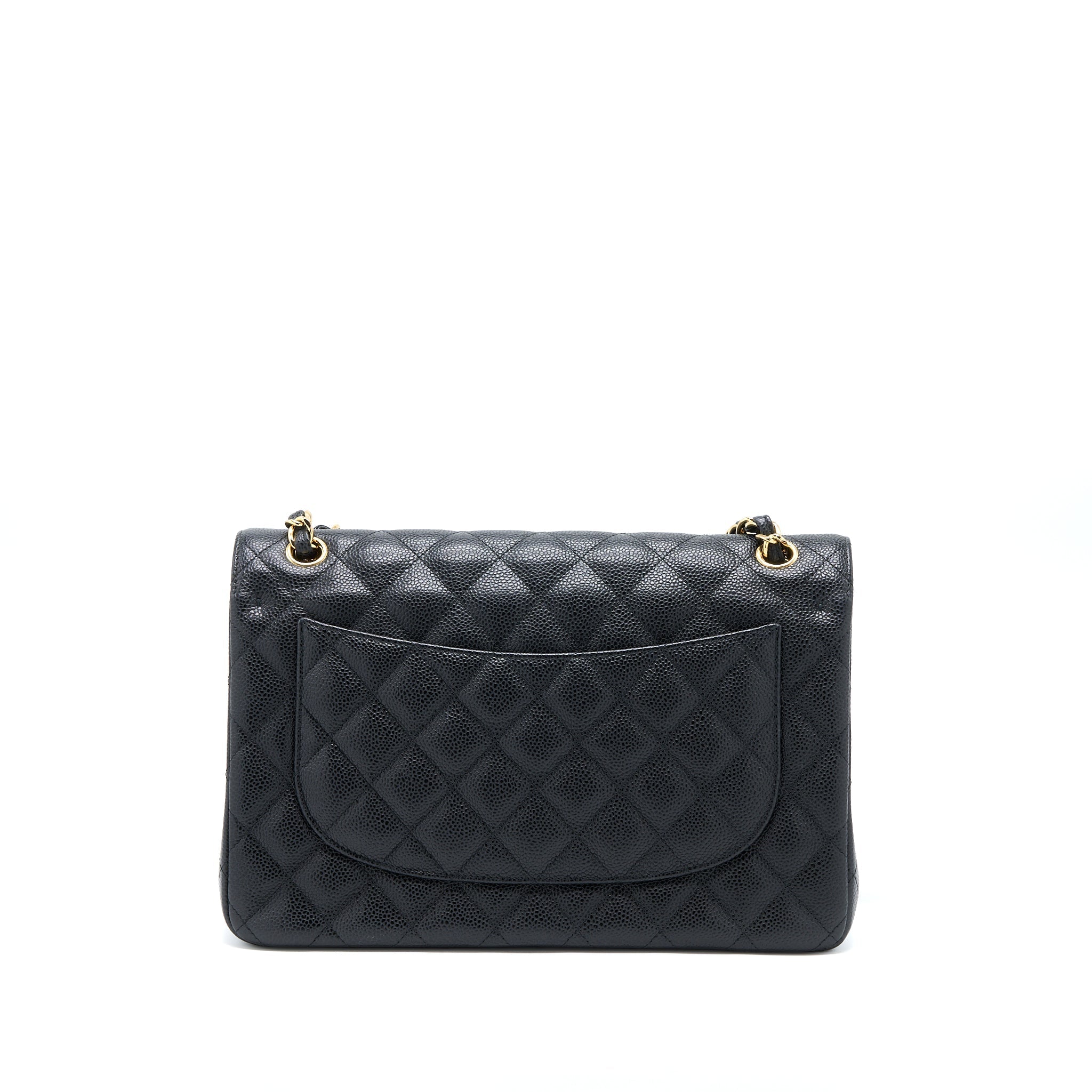 CHANEL JUMBO CLASSIC DOUBLE FLAP BAG CAVIAR BLACK GHW
