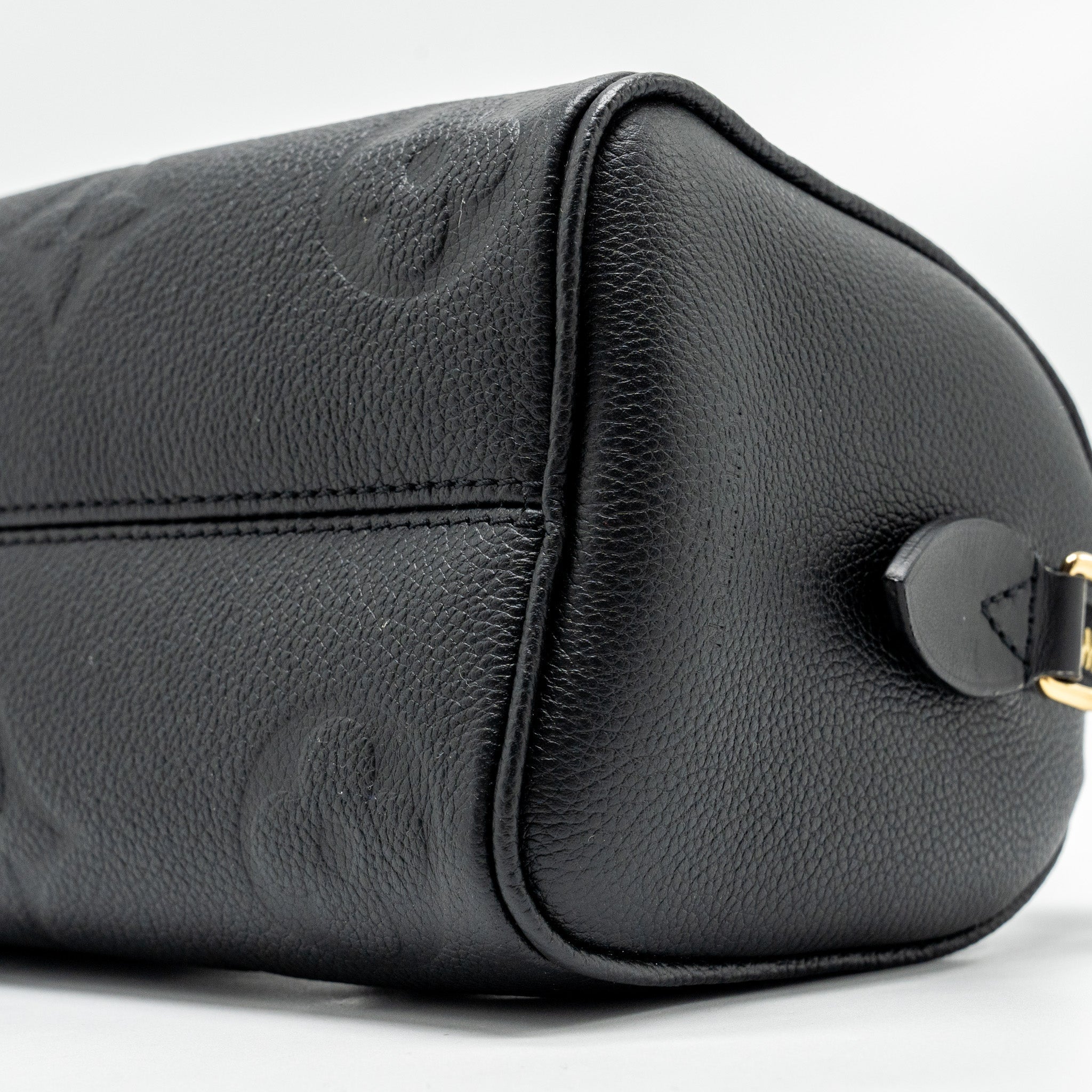 LOUIS VUITTON SPEEDY 20 BANDOULIERE MONOGRAM EMPREINTE BLACK GHW