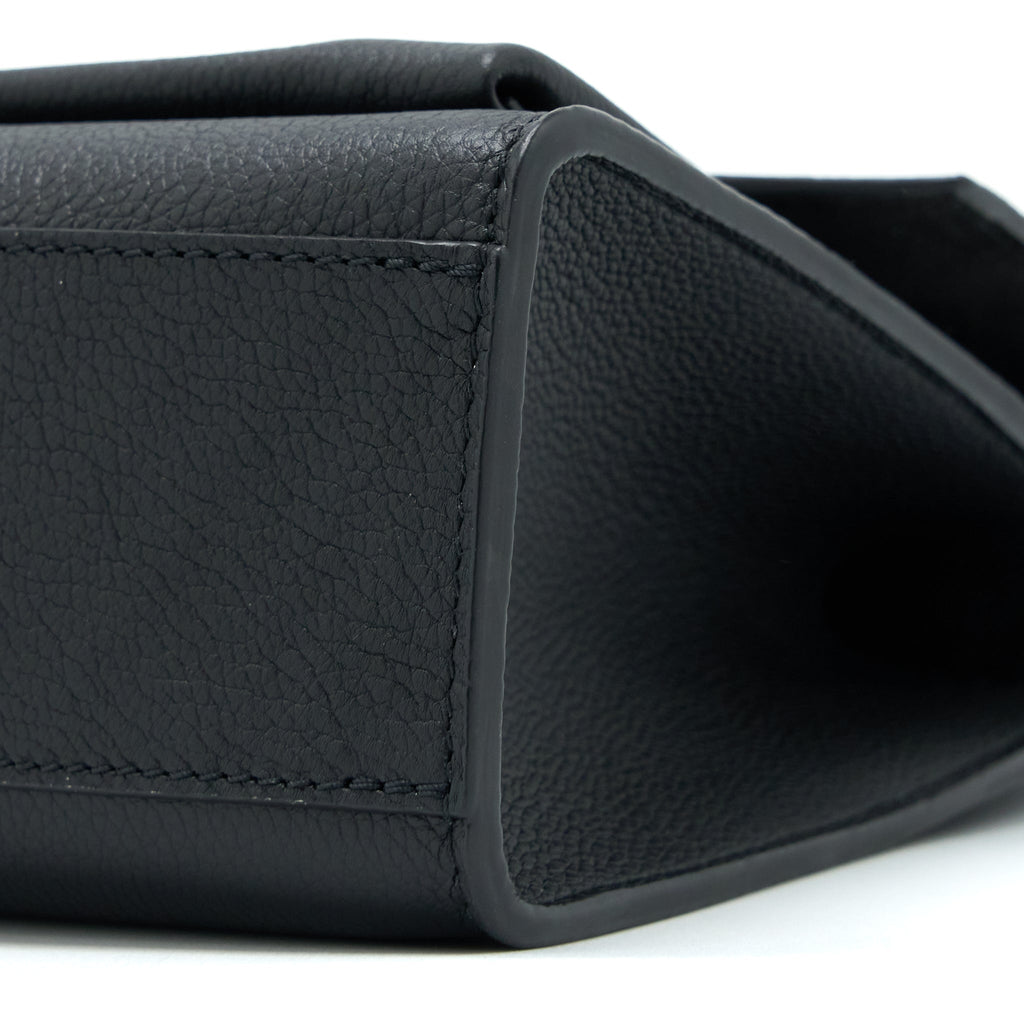 LOUIS VUITTON MYLOCKME SATCHEL CHAIN BAG CALFSKIN BLACK SHW