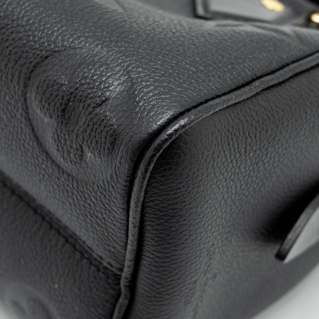 LOUIS VUITTON SPEEDY 20 BANDOULIERE MONOGRAM EMPREINTE BLACK GHW