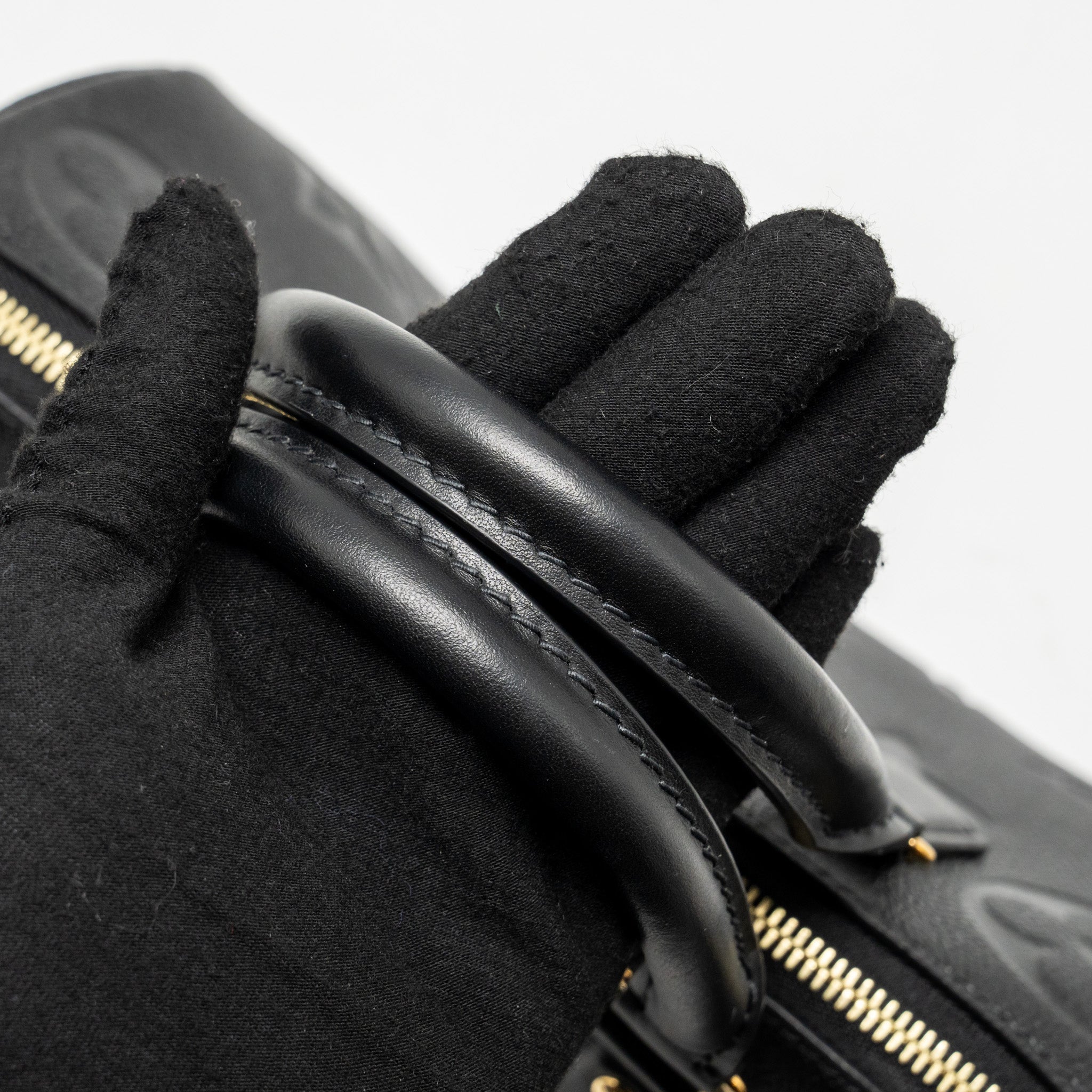 LOUIS VUITTON SPEEDY BANDOULIERE 25 MONOGRAM EMPREINTE LEATHER BLACK GHW