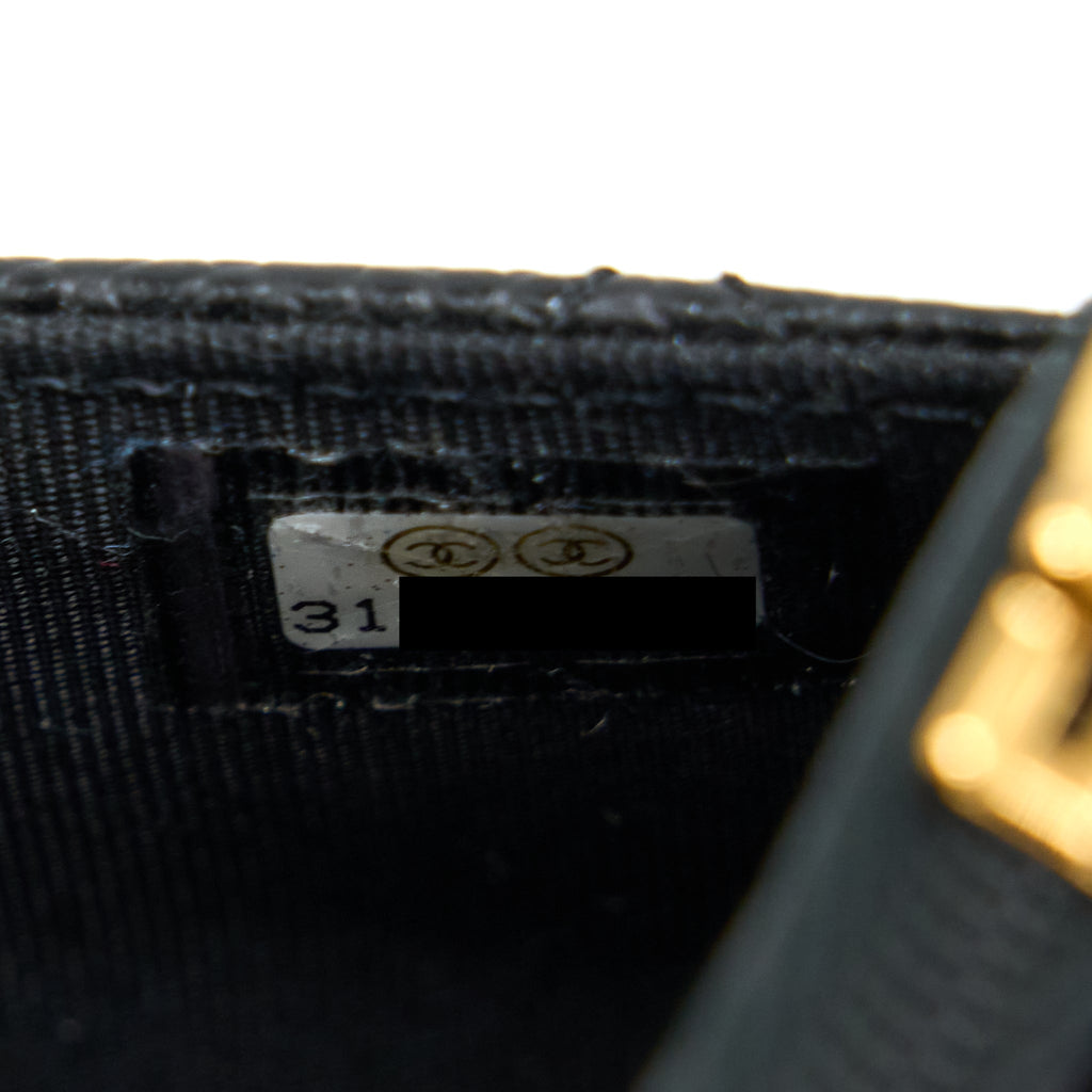 CHANEL CLASSIC WALLET ON CHAIN CAVIAR BLACK GHW