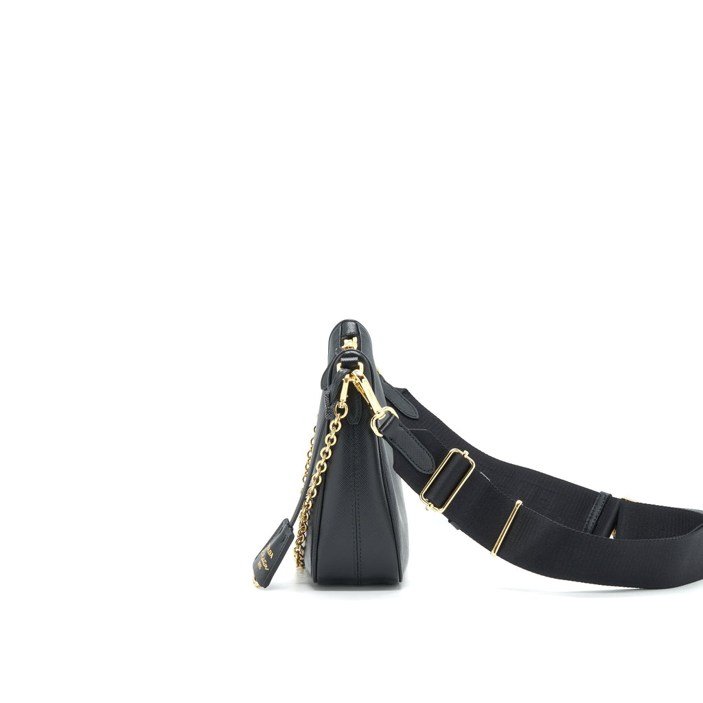 PRADA RE-EDITION SAFFIANO LEATHER IN BLACK